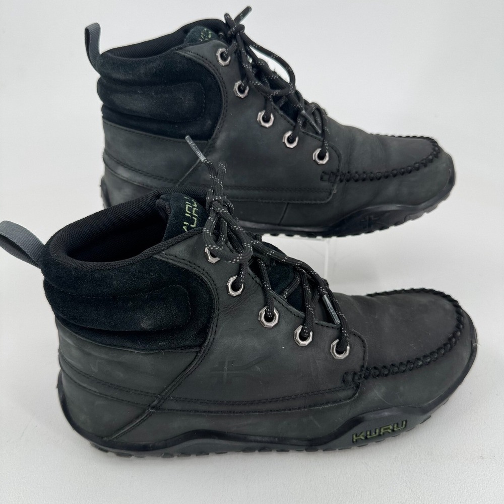 Kuru Quest WOMENS Black Leather Lace Up Hiking Ankle Boots Shoes SIZE 9.5